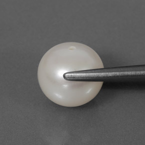 3.71캐럿 천연 실버 화이트 진주, 구형 / 볼, 8.13 mm, 불투명체
