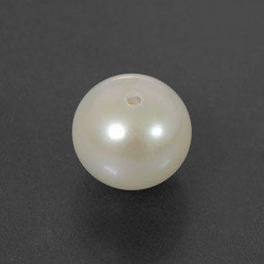 3.85캐럿 천연 실버 화이트 진주, 구형 / 볼, 8.36 mm, 불투명체
