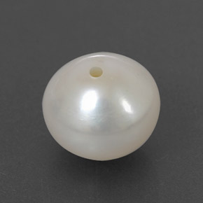 3.36캐럿 천연 실버 화이트 진주, 구형 / 볼, 8.19 mm, 불투명체