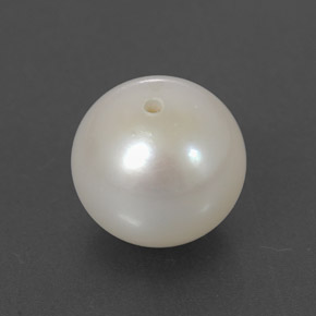 3.49캐럿 천연 실버 화이트 진주, 구형 / 볼, 8.08 mm, 불투명체