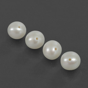 캐럿 천연 실버 화이트 진주 보석, 구형 / 볼, 6.20 mm, 불투명체
