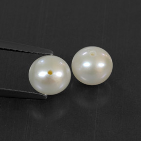캐럿 천연 실버 화이트 진주 보석, 구형 / 볼, 6.31 mm, 불투명체