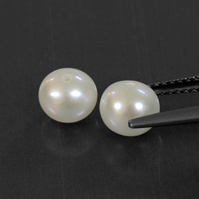 캐럿 천연 실버 화이트 진주 보석, 구형 / 볼, 6.31 mm, 불투명체
