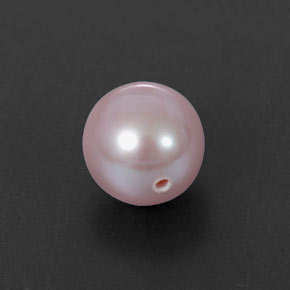 2.67캐럿 천연 실버 핑크 진주, 구형 / 볼, 7.31 mm, 불투명체