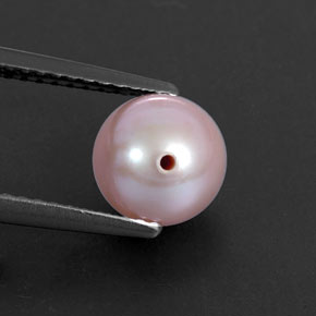 2.67캐럿 천연 실버 핑크 진주, 구형 / 볼, 7.31 mm, 불투명체