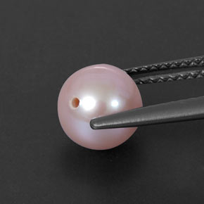 2.67캐럿 천연 실버 핑크 진주, 구형 / 볼, 7.31 mm, 불투명체