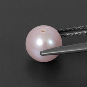 2.61캐럿 천연 실버 핑크 진주, 구 / 공, 불투명체