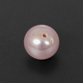 2.48캐럿 천연 실버 핑크 진주, 구형 / 볼, 7.17 mm, 불투명체