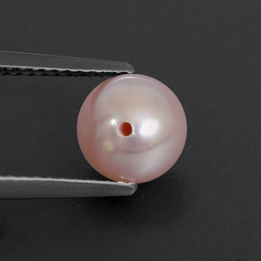 2.48캐럿 천연 실버 핑크 진주, 구형 / 볼, 7.17 mm, 불투명체