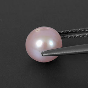 2.53캐럿 천연 실버 핑크 진주, 구형 / 볼, 7.18 mm, 불투명체