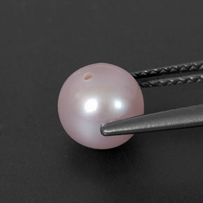 2.64캐럿 천연 실버 핑크 진주, 구 / 공, 불투명체