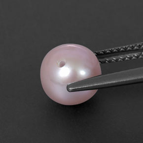 2.78캐럿 천연 실버 핑크 진주, 구형 / 볼, 7.26 mm, 불투명체