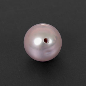 2.85캐럿 천연 실버 핑크 진주, 구형 / 볼, 7.40 mm, 불투명체