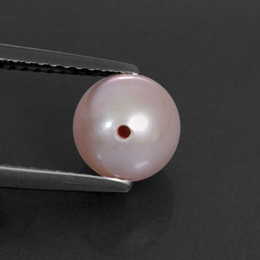 2.58캐럿 천연 실버 핑크 진주, 구형 / 볼, 7.25 mm, 불투명체