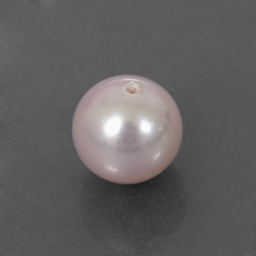 2.57캐럿 천연 실버 핑크 진주, 구형 / 볼, 7.24 mm, 불투명체