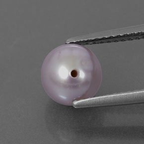 2.58캐럿 천연 실버 핑크 진주, 구형 / 볼, 7.26 mm, 불투명체