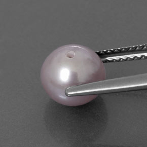 2.58캐럿 천연 실버 핑크 진주, 구형 / 볼, 7.31 mm, 불투명체