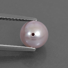 2.38캐럿 천연 실버 핑크 진주, 구형 / 볼, 7.04 mm, 불투명체