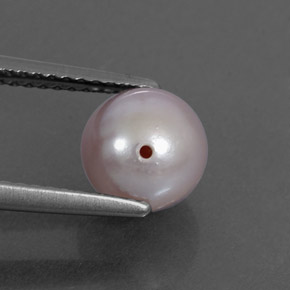2.65캐럿 천연 실버 핑크 진주, 구형 / 볼, 7.32 mm, 불투명체