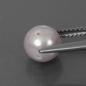 2.65캐럿 천연 실버 핑크 진주, 구형 / 볼, 7.32 mm, 불투명체