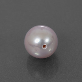2.30캐럿 천연 실버 핑크 진주, 구형 / 볼, 6.93 mm, 불투명체