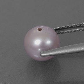 2.55캐럿 천연 실버 핑크 진주, 구형 / 볼, 7.11 mm, 불투명체