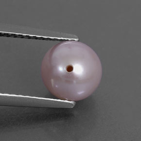 2.71캐럿 천연 실버 핑크 진주, 구형 / 볼, 7.35 mm, 불투명체