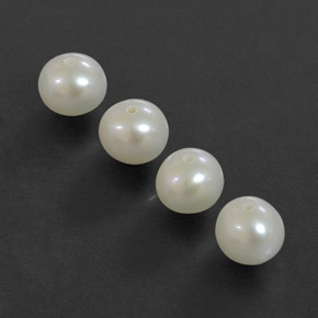 캐럿 천연 실버 화이트 진주 보석, 구형 / 볼, 5.98 mm, 불투명체