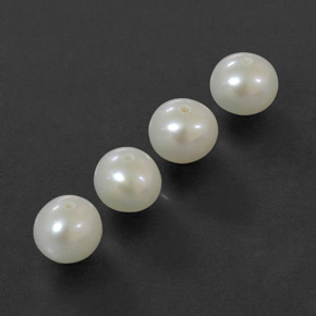 캐럿 천연 실버 화이트 진주 보석, 구형 / 볼, 5.98 mm, 불투명체