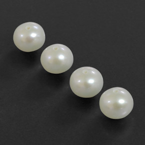 캐럿 천연 실버 화이트 진주 보석, 구형 / 볼, 6.15 mm, 불투명체