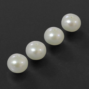 캐럿 천연 실버 화이트 진주 보석, 구형 / 볼, 6.15 mm, 불투명체