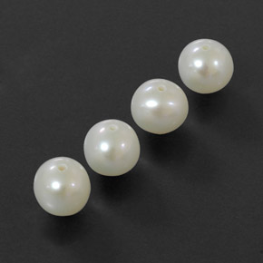 캐럿 천연 실버 화이트 진주 보석, 구형 / 볼, 5.96 mm, 불투명체