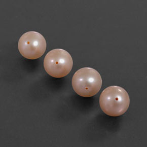 캐럿 천연 핑크 진주 보석, 구형 / 볼, 7.66 mm, 불투명체