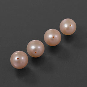 캐럿 천연 핑크 진주 보석, 구형 / 볼, 7.66 mm, 불투명체