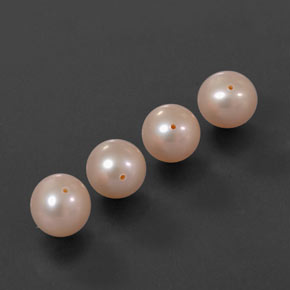 13.51캐럿 천연 크림 핑크 진주 보석, 구형 / 볼, 7.86 mm, 불투명체