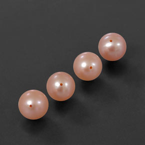 캐럿 천연 핑크 진주 보석, 구형 / 볼, 7.65 mm, 불투명체