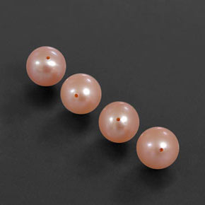 캐럿 천연 핑크 진주 보석, 구형 / 볼, 7.65 mm, 불투명체