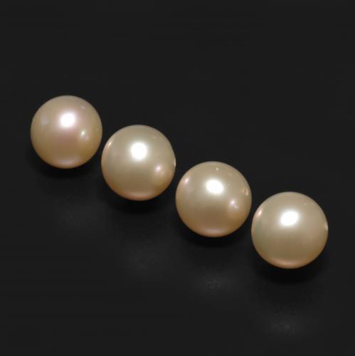 13.66캐럿 천연 라이트 골든 진주 보석, 구형 / 볼, 7.85 mm, 불투명체