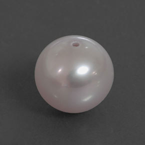 3.13캐럿 천연 실버 핑크 진주, 구형 / 볼, 7.59 mm, 불투명체