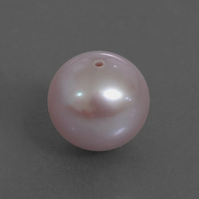 3.64캐럿 천연 실버 핑크 진주, 구형 / 볼, 8.01 mm, 불투명체