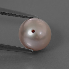 2.97캐럿 천연 실버 핑크 진주, 구형 / 볼, 7.49 mm, 불투명체