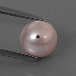 3.25캐럿 천연 실버 핑크 진주, 구형 / 볼, 7.78 mm, 불투명체