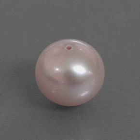 3.25캐럿 천연 실버 핑크 진주, 구형 / 볼, 7.78 mm, 불투명체