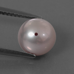 3.55캐럿 천연 실버 핑크 진주, 구형 / 볼, 7.93 mm, 불투명체
