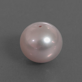 3.55캐럿 천연 실버 핑크 진주, 구형 / 볼, 7.93 mm, 불투명체