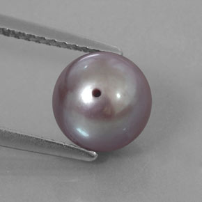 3.44캐럿 천연 실버 핑크 진주, 구형 / 볼, 7.95 mm, 불투명체
