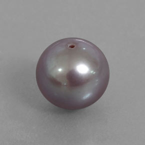 3.44캐럿 천연 실버 핑크 진주, 구형 / 볼, 7.95 mm, 불투명체