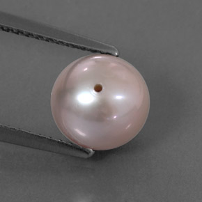 3.35캐럿 천연 실버 핑크 진주, 구형 / 볼, 7.81 mm, 불투명체