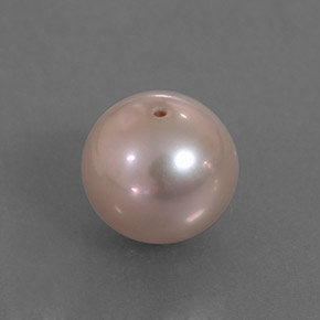 3.31캐럿 천연 실버 핑크 진주, 구형 / 볼, 7.71 mm, 불투명체