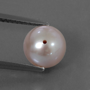 3.25캐럿 천연 미디엄 핑크 진주, 구형 / 볼, 7.73 mm, 불투명체